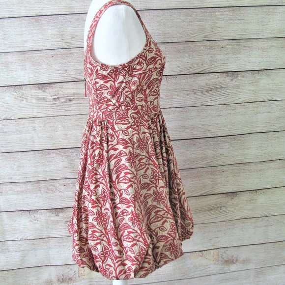 Tracy Reese Red & Cream Floral Dress - Picture 2 of 9